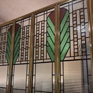 Reeded Stained Glass art deco windows